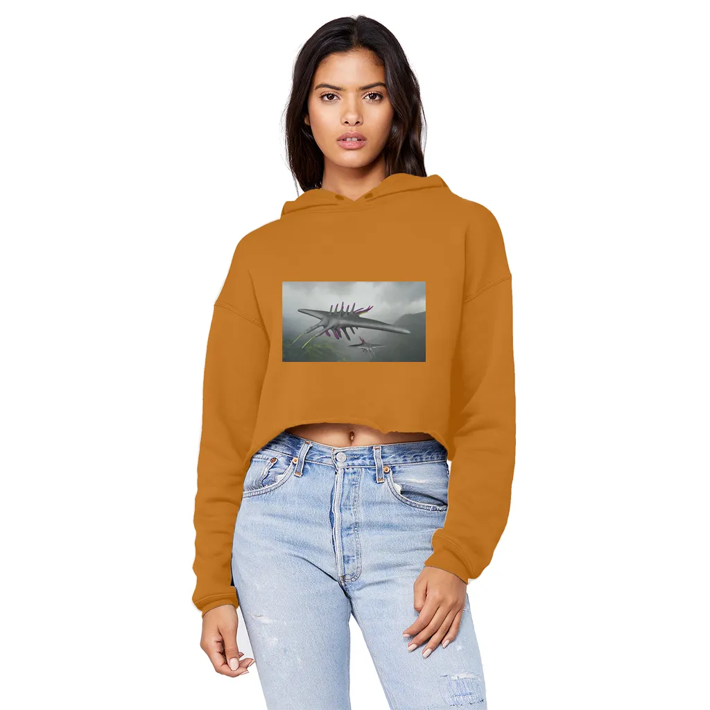 Alpha Creature Unisex Cropped Raw Edge Boyfriend Hoodie