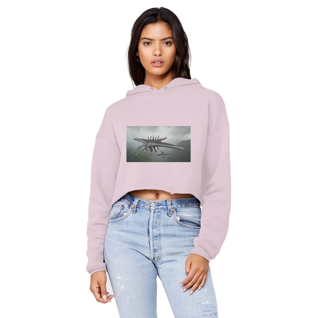 Alpha Creature Unisex Cropped Raw Edge Boyfriend Hoodie