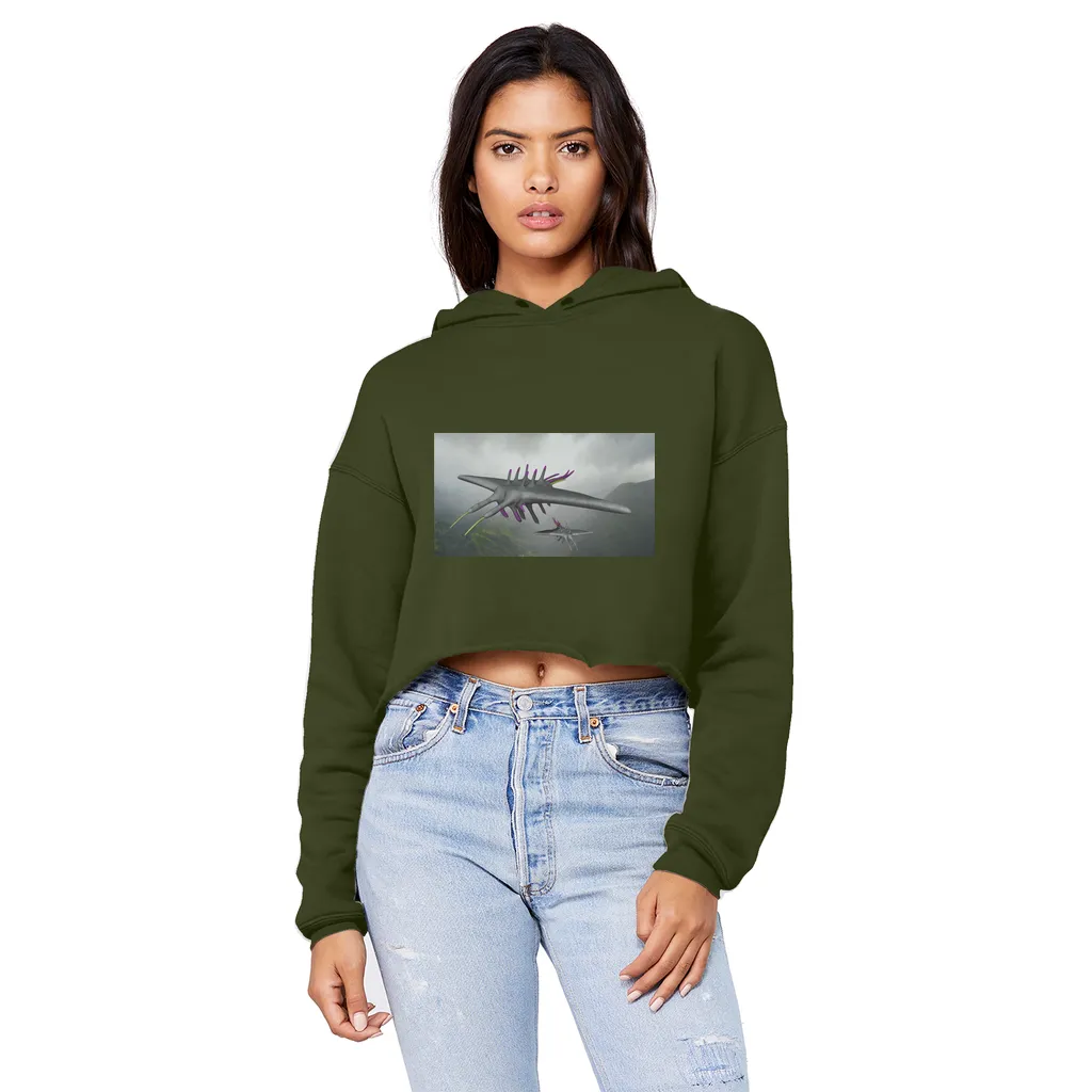 Alpha Creature Unisex Cropped Raw Edge Boyfriend Hoodie