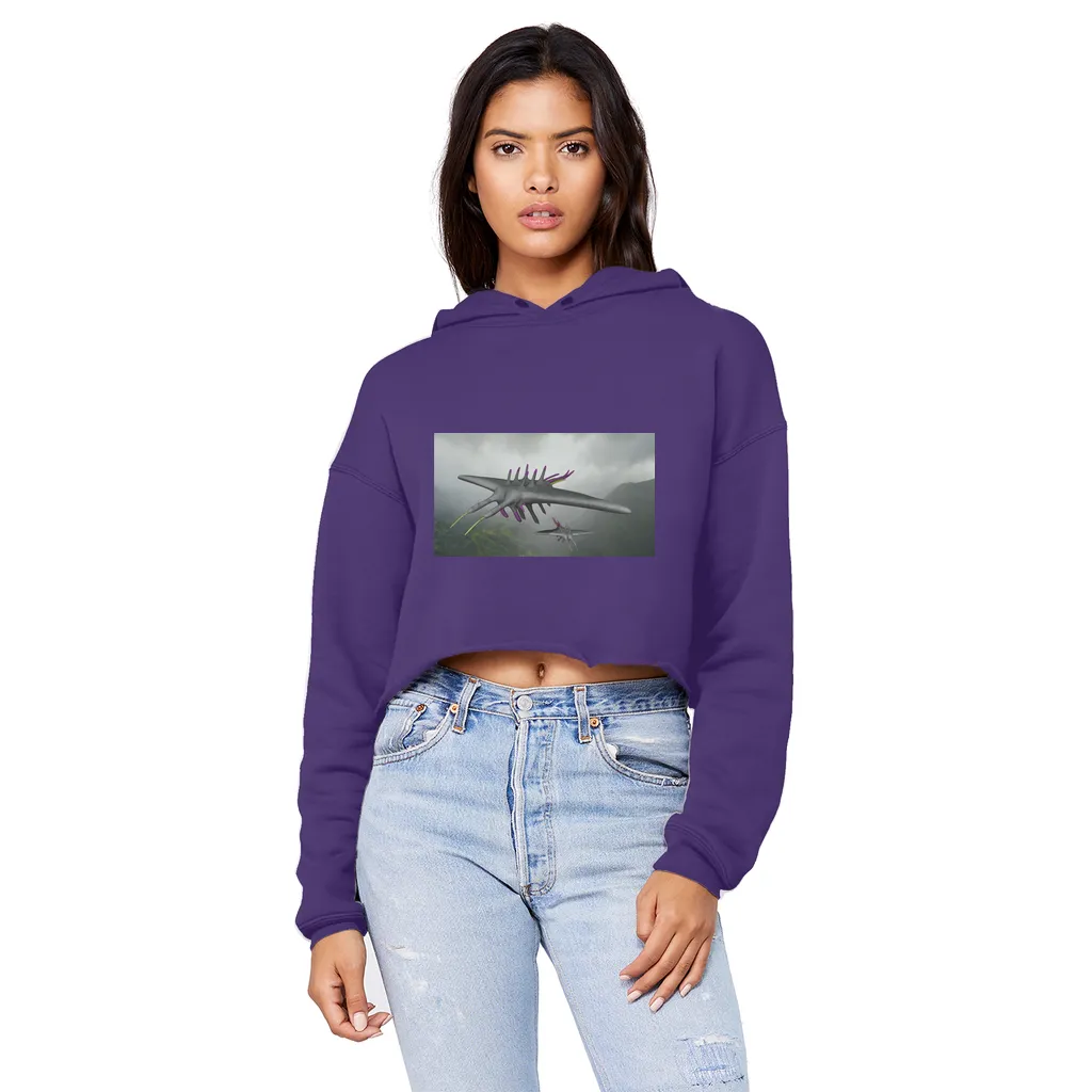 Alpha Creature Unisex Cropped Raw Edge Boyfriend Hoodie