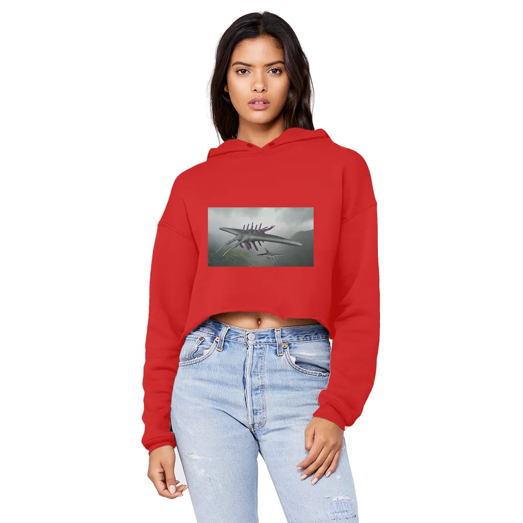 Alpha Creature Unisex Cropped Raw Edge Boyfriend Hoodie