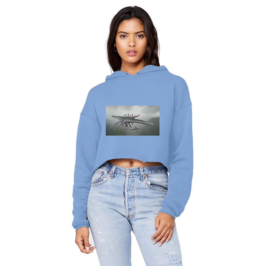 Alpha Creature Unisex Cropped Raw Edge Boyfriend Hoodie