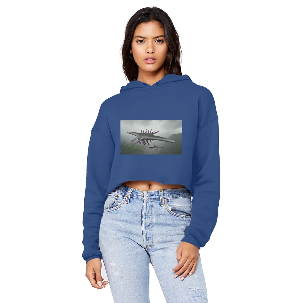 Alpha Creature Unisex Cropped Raw Edge Boyfriend Hoodie
