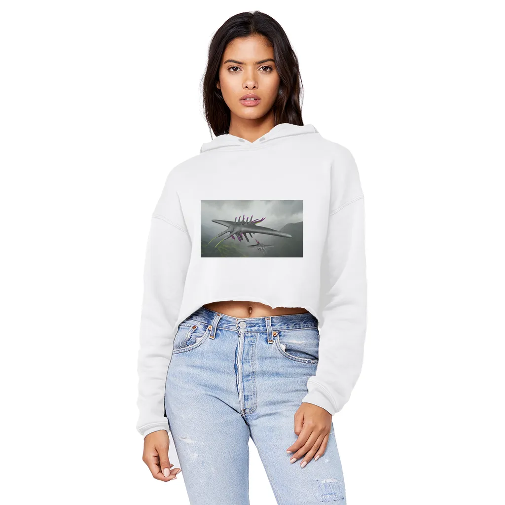 Alpha Creature Unisex Cropped Raw Edge Boyfriend Hoodie