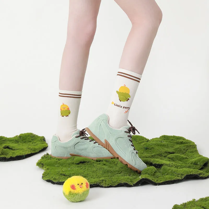Beligogo Adorable 4-Pack Parrot Crew Socks for All Seasons