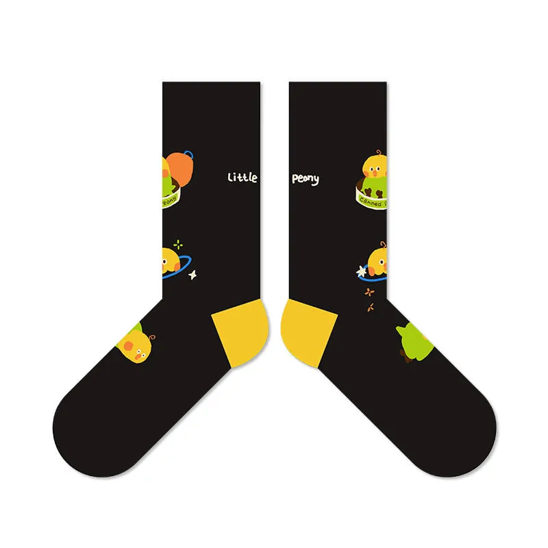 Beligogo Adorable 4-Pack Parrot Crew Socks for All Seasons