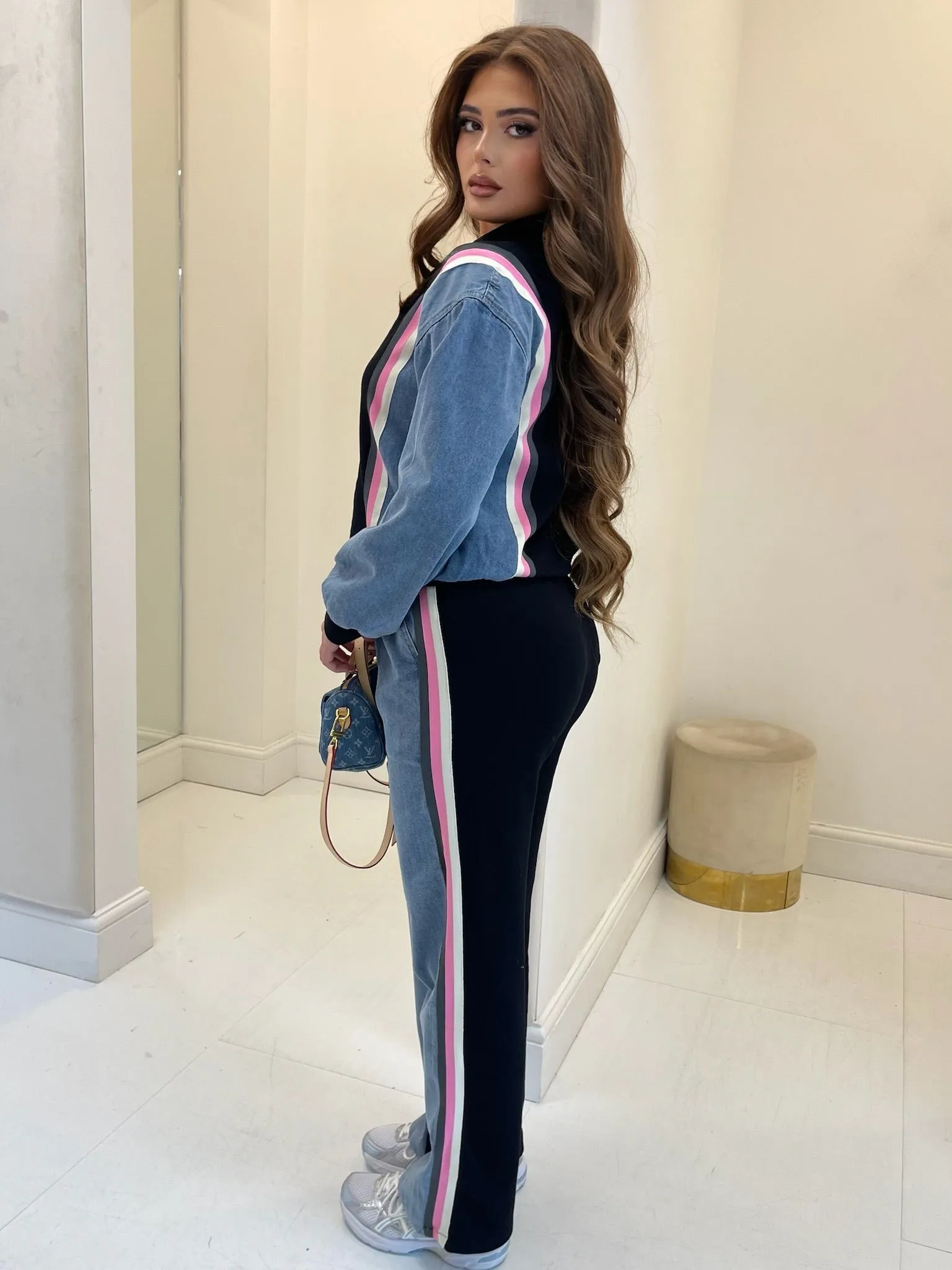 CIARA DENIM BOMBER 2 PIECE SET