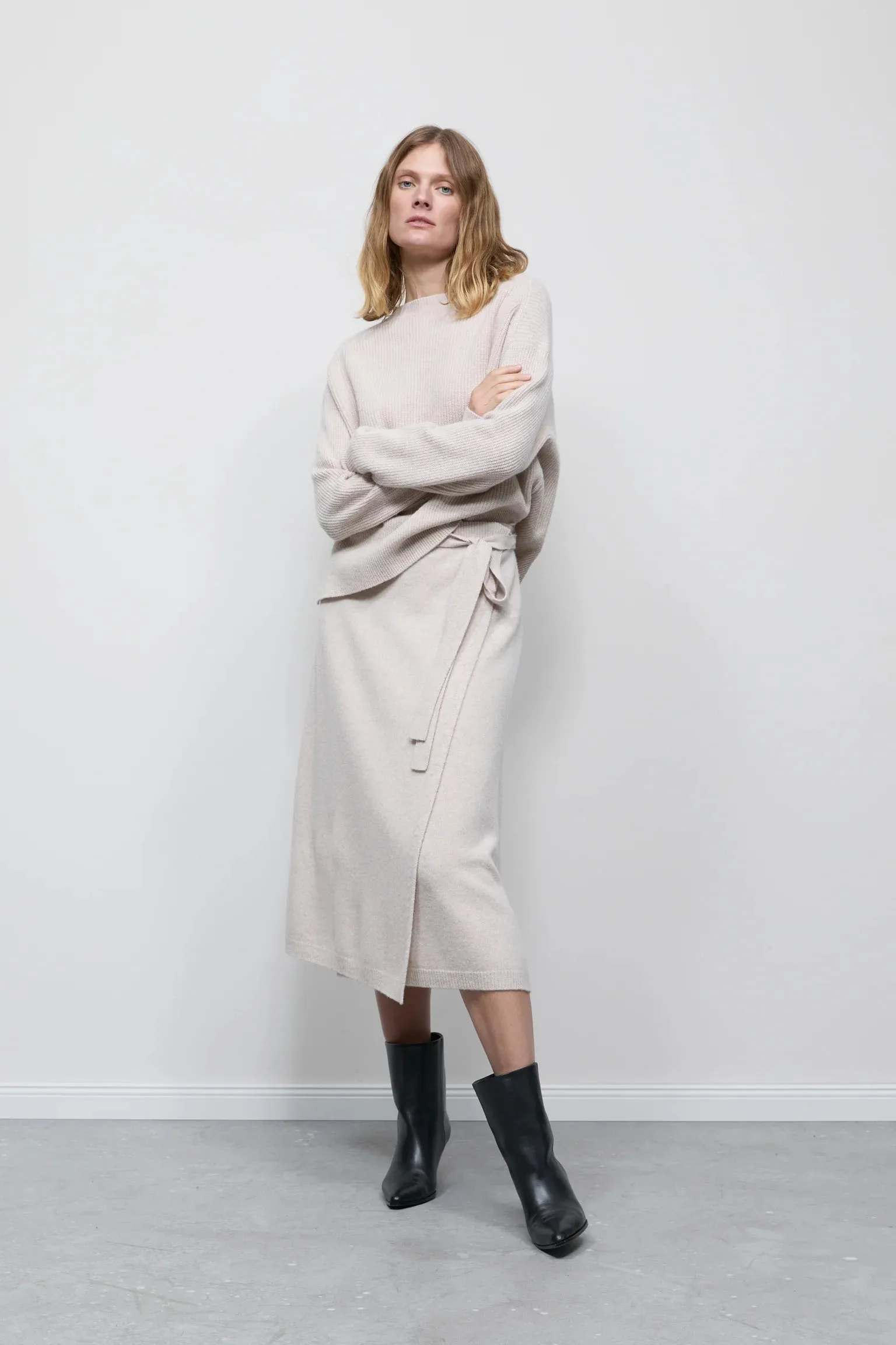 Closed Wool Wrap Skirt