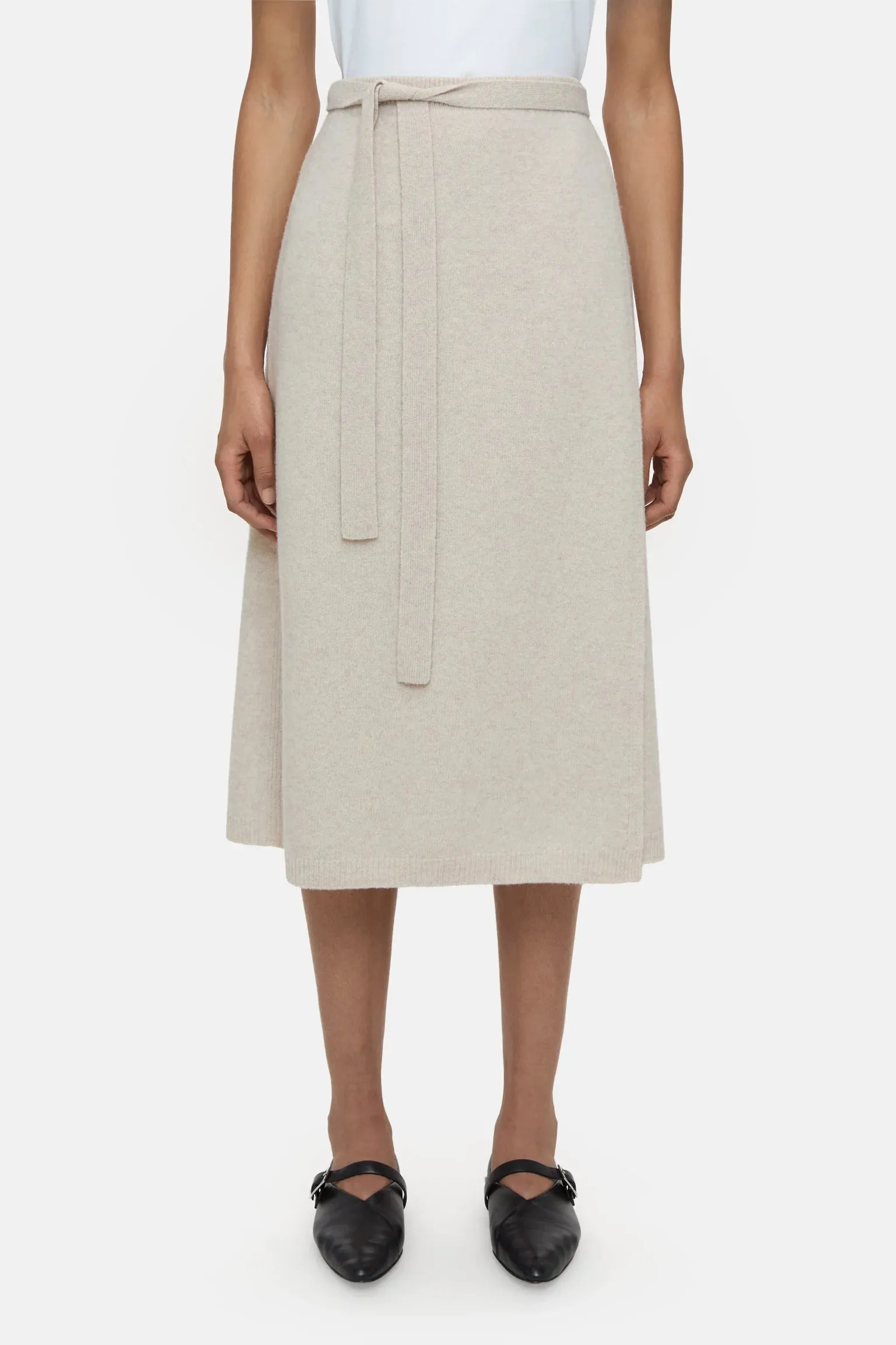 Closed Wool Wrap Skirt