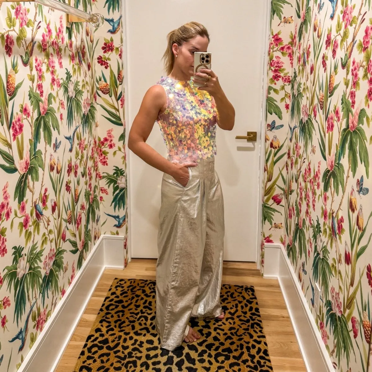 Culotte Linen Pant | Silver