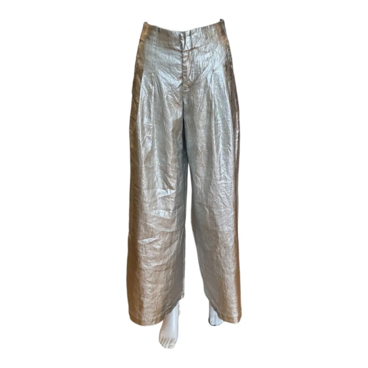 Culotte Linen Pant | Silver