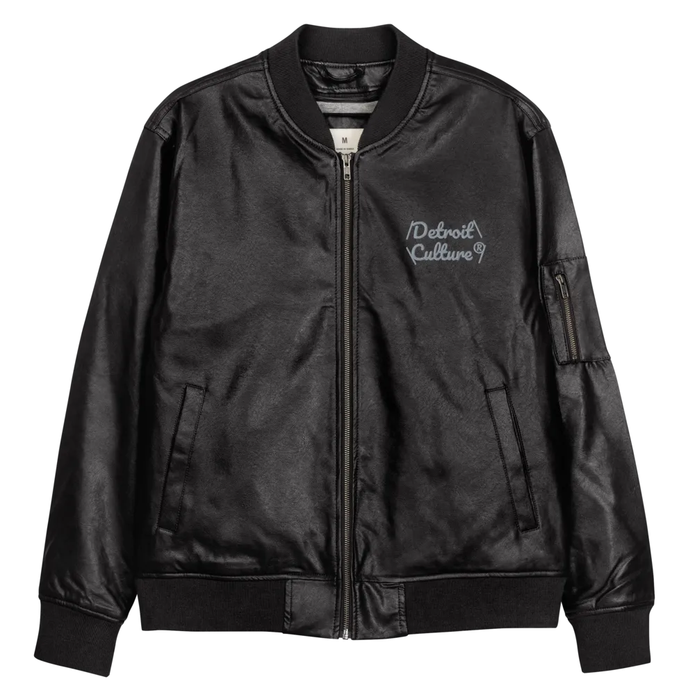 Detroit Culture Leather Style Bomb Jacket