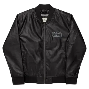 Detroit Culture Leather Style Bomb Jacket