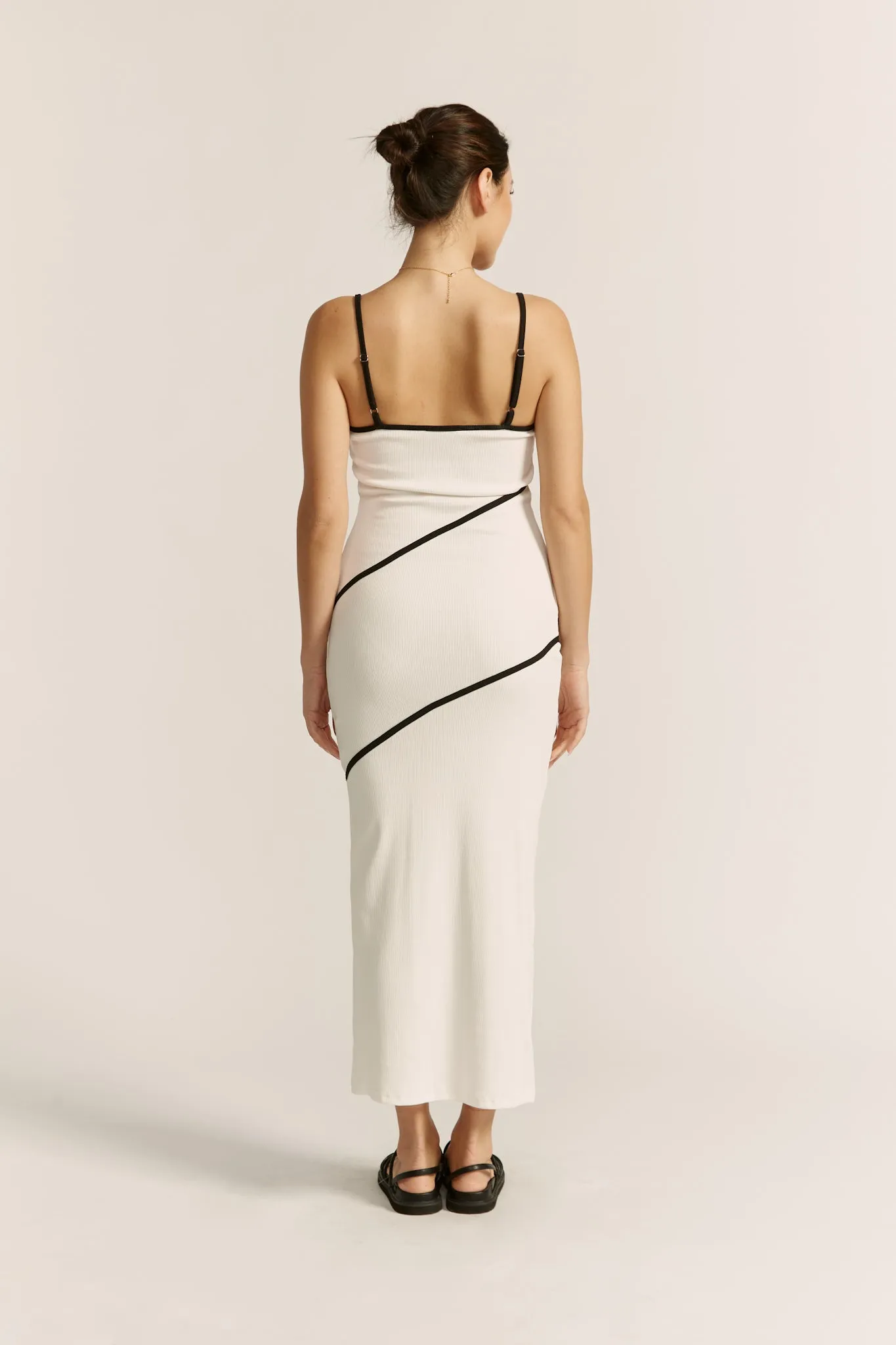 Elia White Contrast Maxi Dress