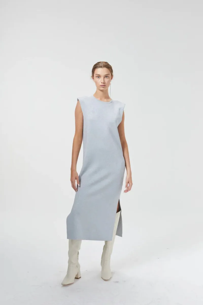 Glitter Knit Dress | Silver