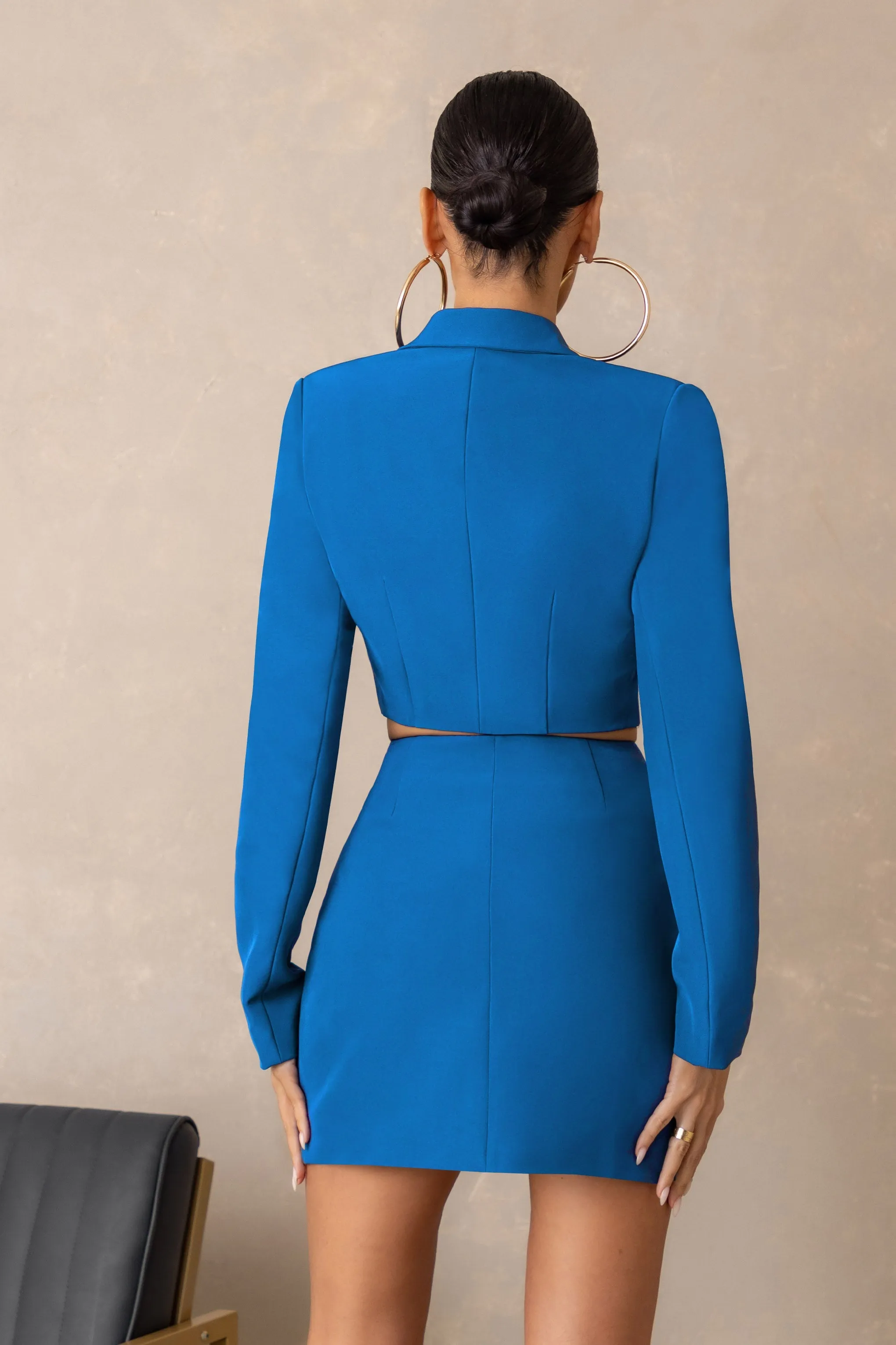 Investment | Royal Blue Crop Blazer