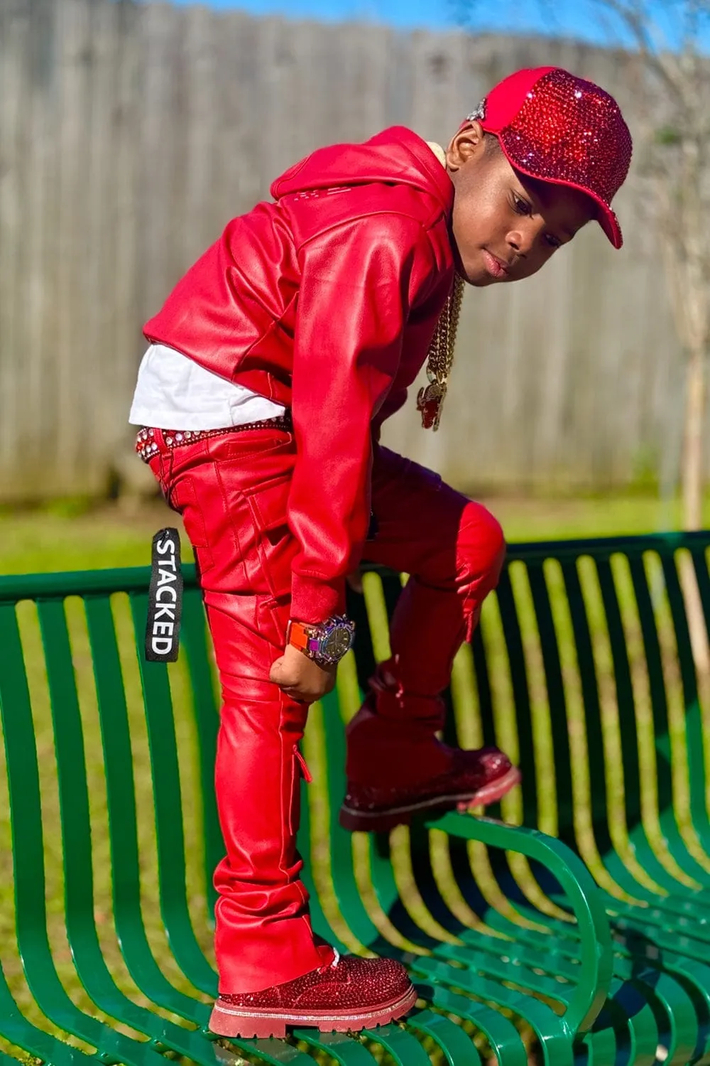 Kids Thriller Pullover Hoodie (Red)