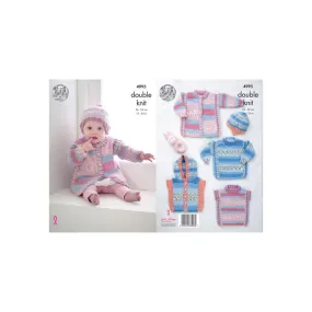 King Cole Baby Drifter DK Knitting Pattern 4995