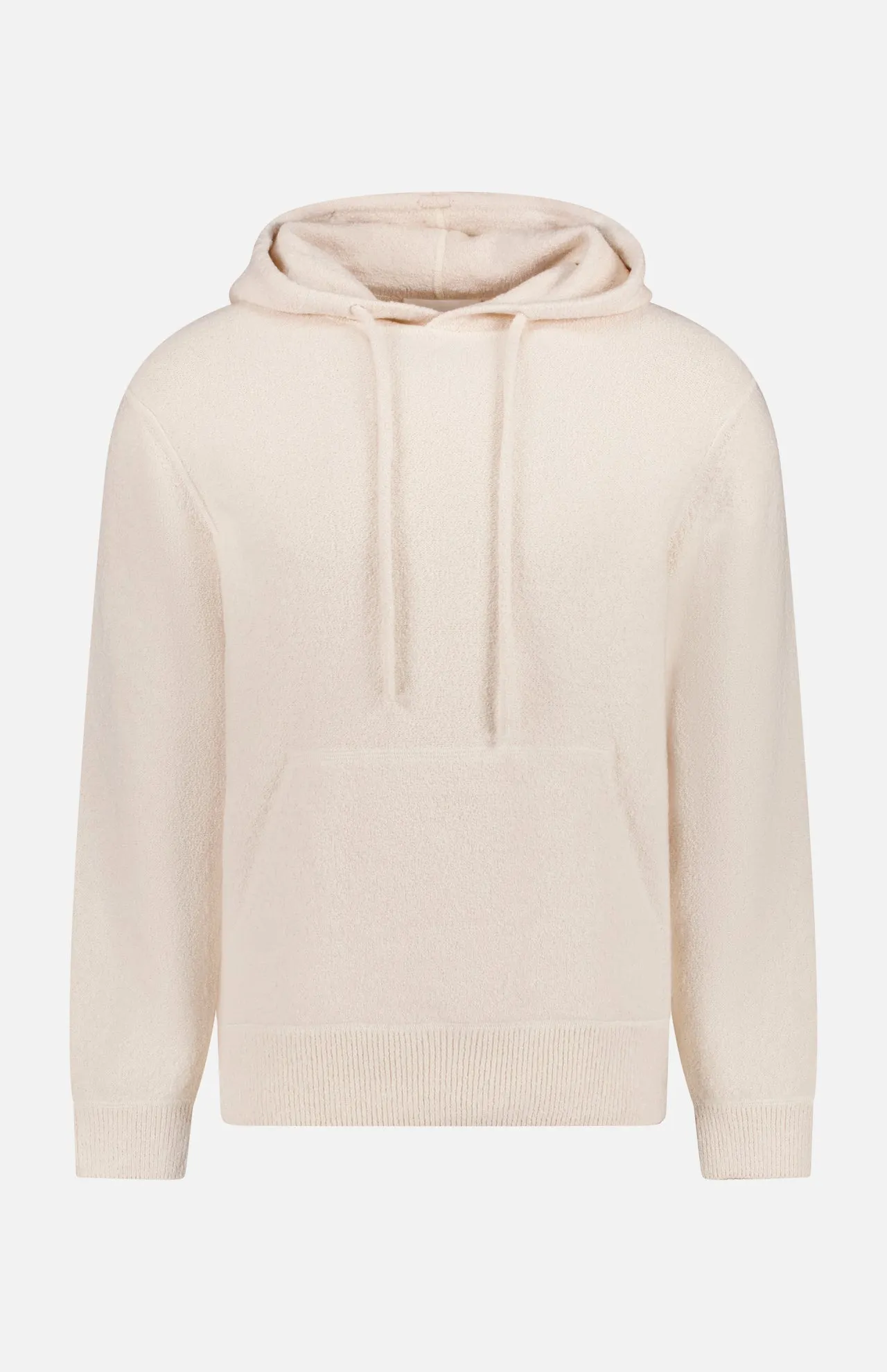 Knitted Bouclé Hoodie Sweatshirt