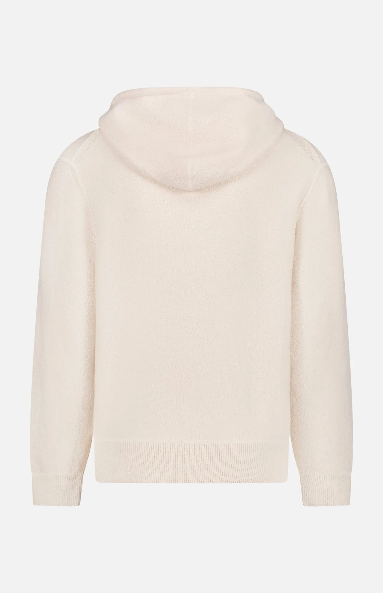 Knitted Bouclé Hoodie Sweatshirt