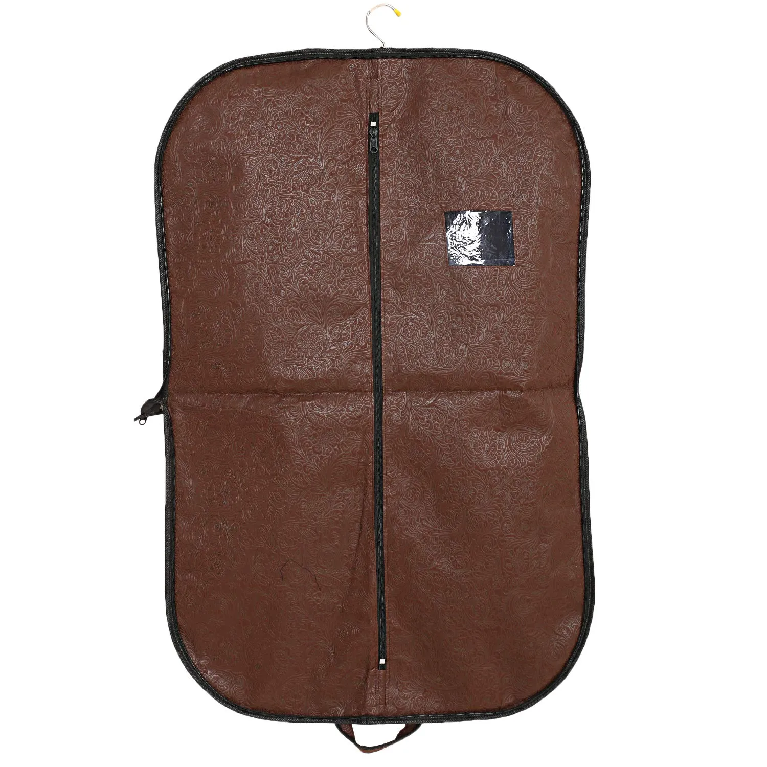 Kuber Industries Emboss 6 Piece Non-Woven Foldable Blazer Cover Set, Brown (CTKTC1855)