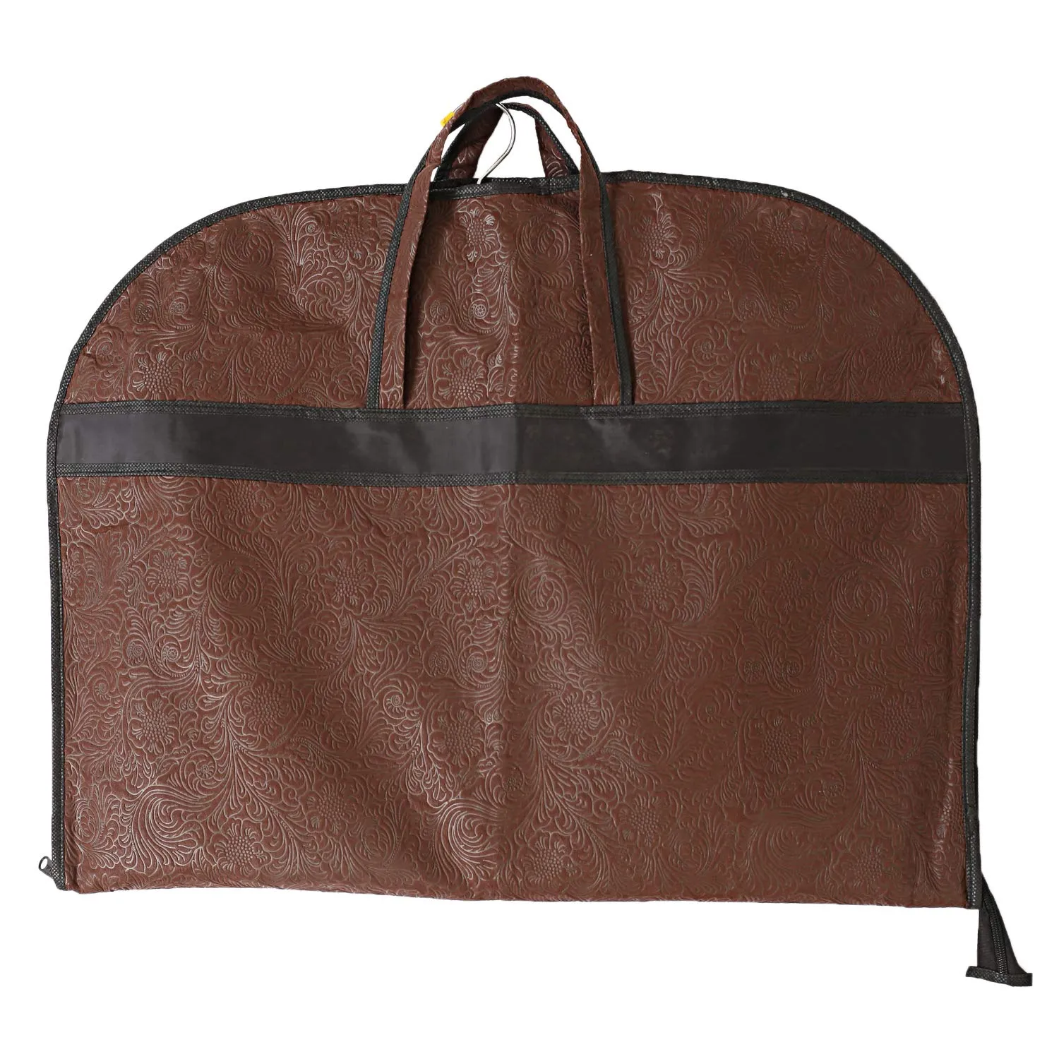 Kuber Industries Emboss 6 Piece Non-Woven Foldable Blazer Cover Set, Brown (CTKTC1855)
