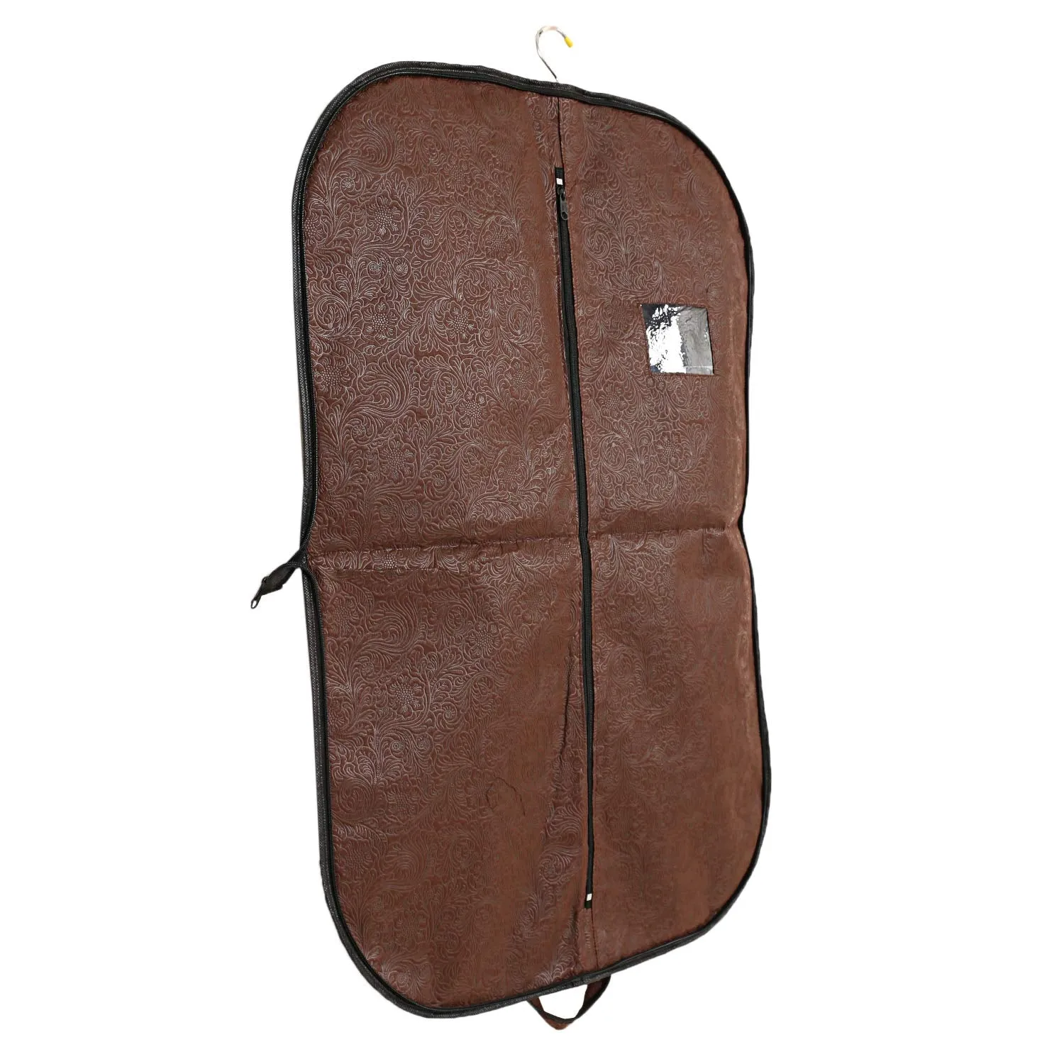 Kuber Industries Emboss 6 Piece Non-Woven Foldable Blazer Cover Set, Brown (CTKTC1855)