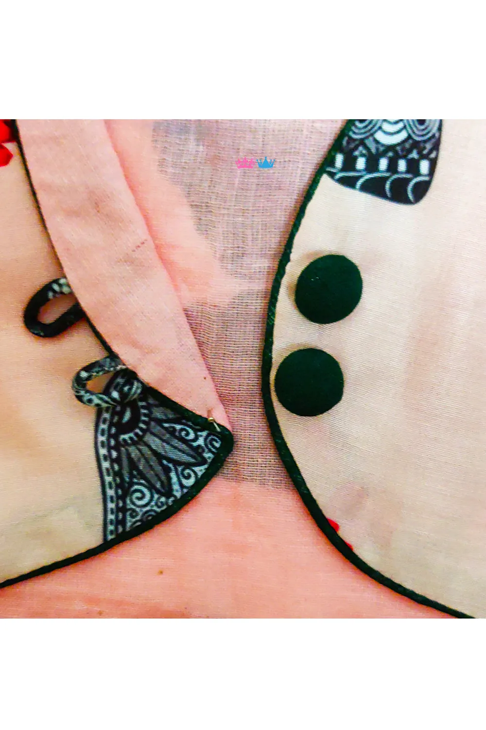 Kurta pyjama with elephant and lotus print jacket