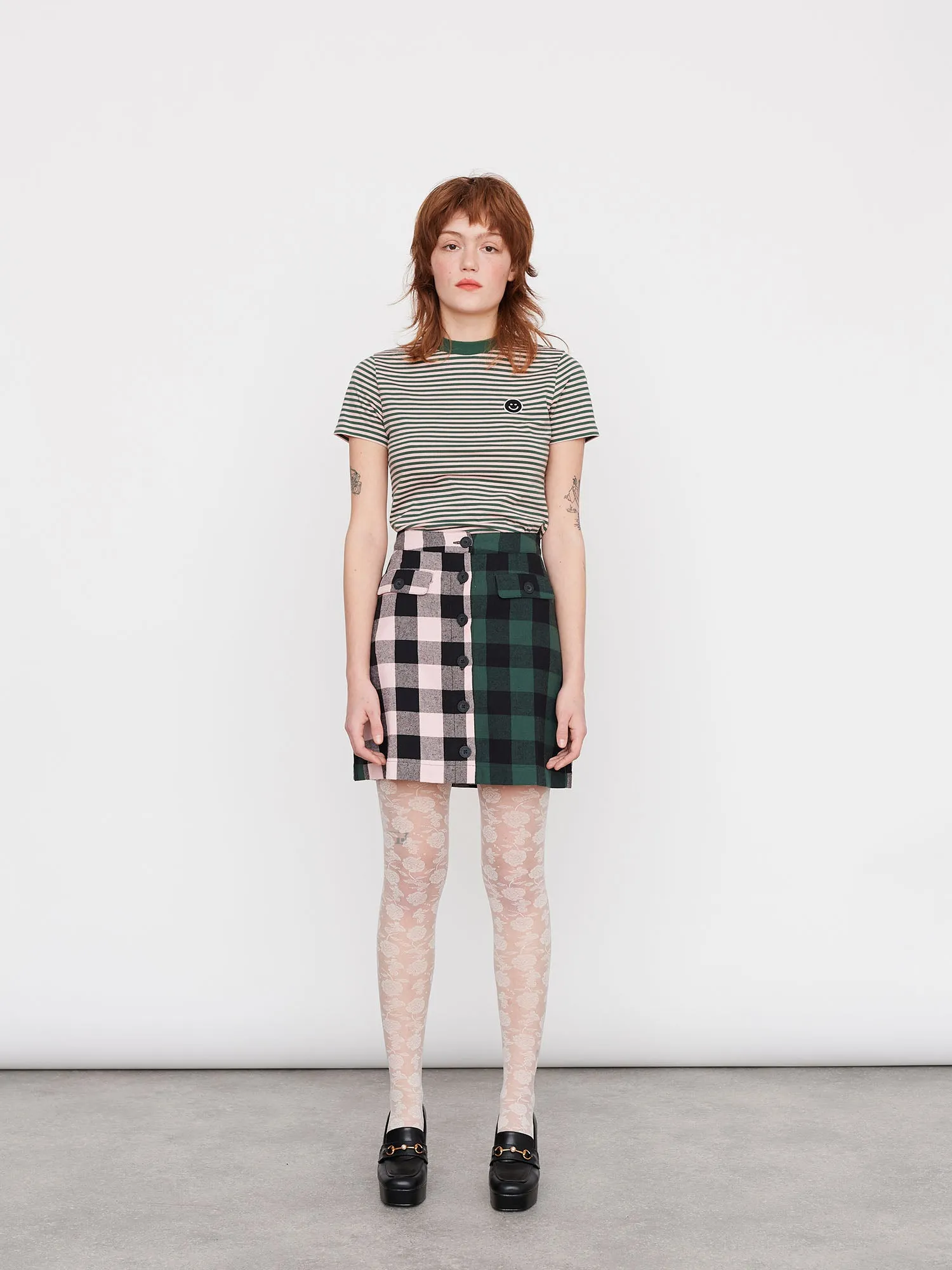 Lazy Oaf Stripes and Smiles Fitted Tee
