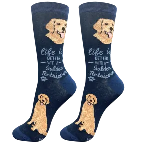 Life Is Better With A Golden Retriever Dog Socks