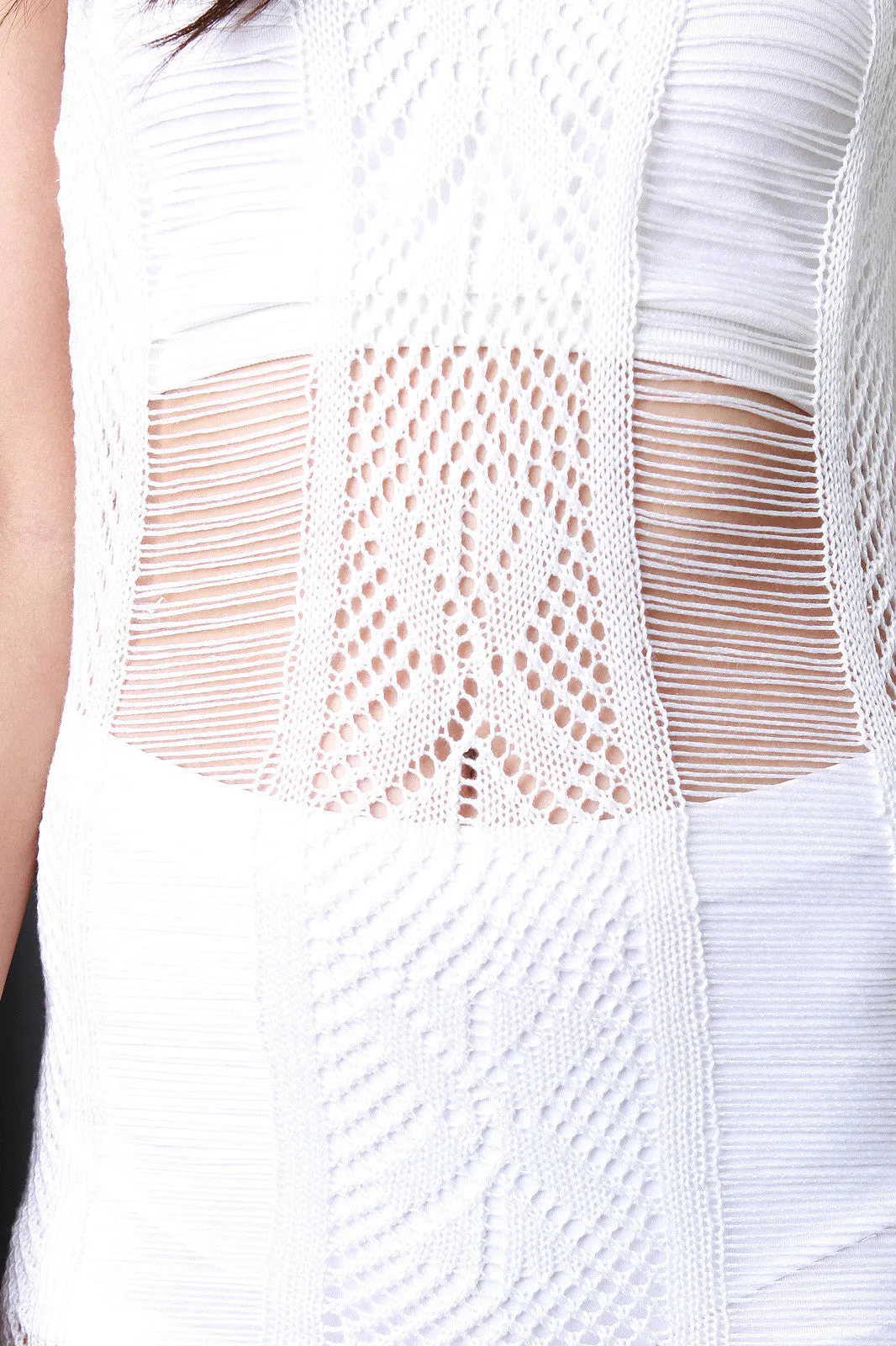 Loose Knit Sleeveless Cover Up Maxi Dress