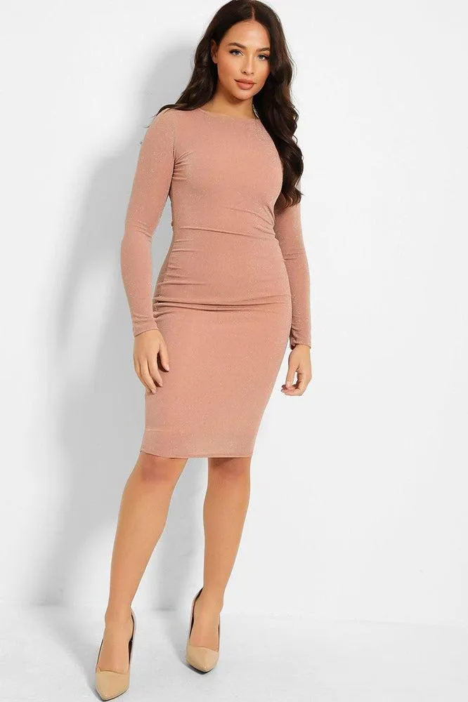 Lurex Shimmer Midi Bodycon Dress
