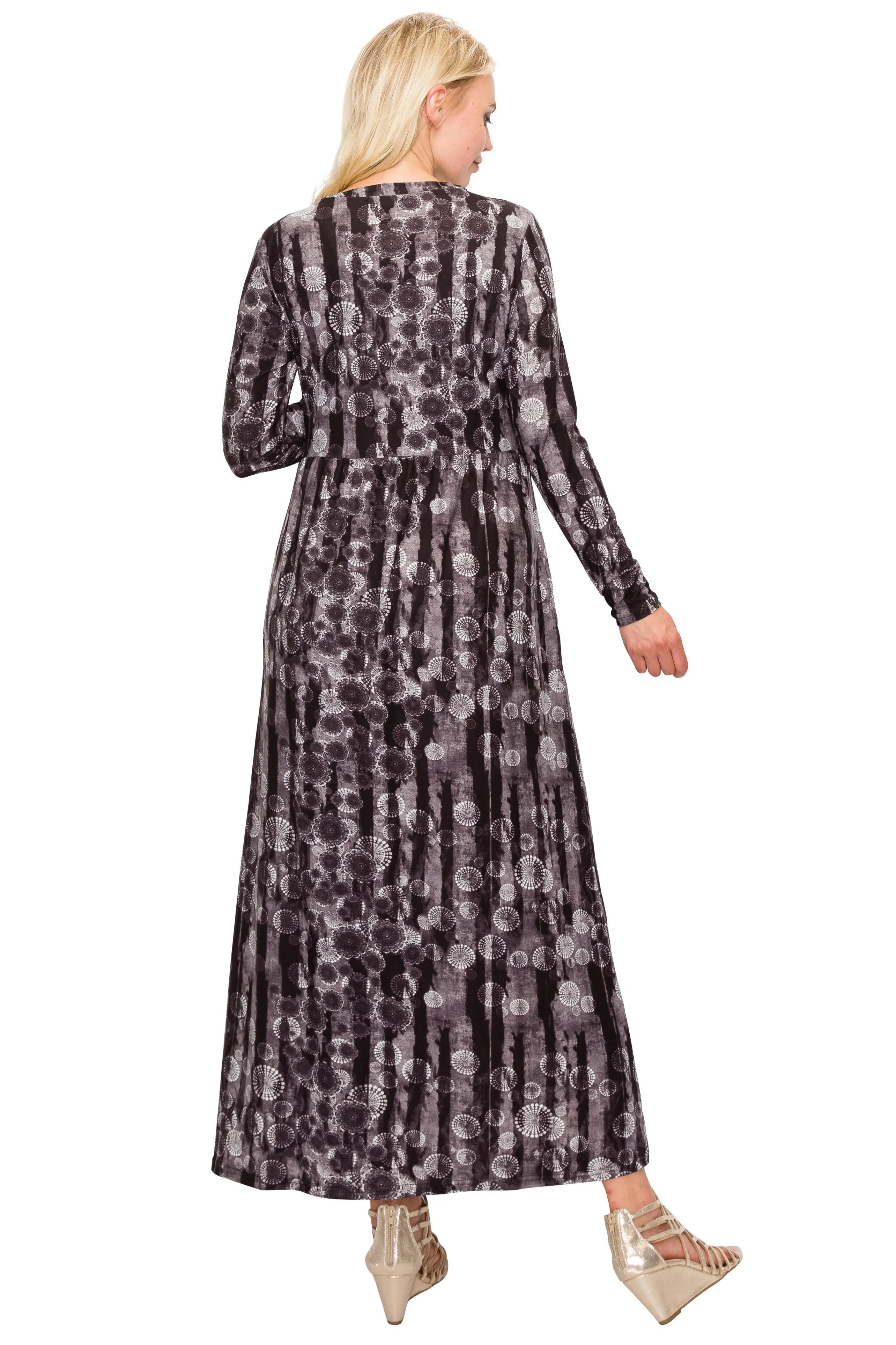 Maternity Maxi Dress -Long Sleeve Maternity Dress