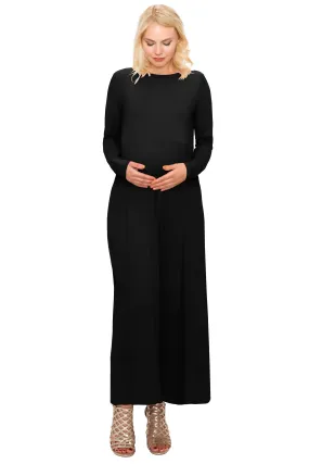 Maternity Maxi Dress -Long Sleeve Maternity Dress