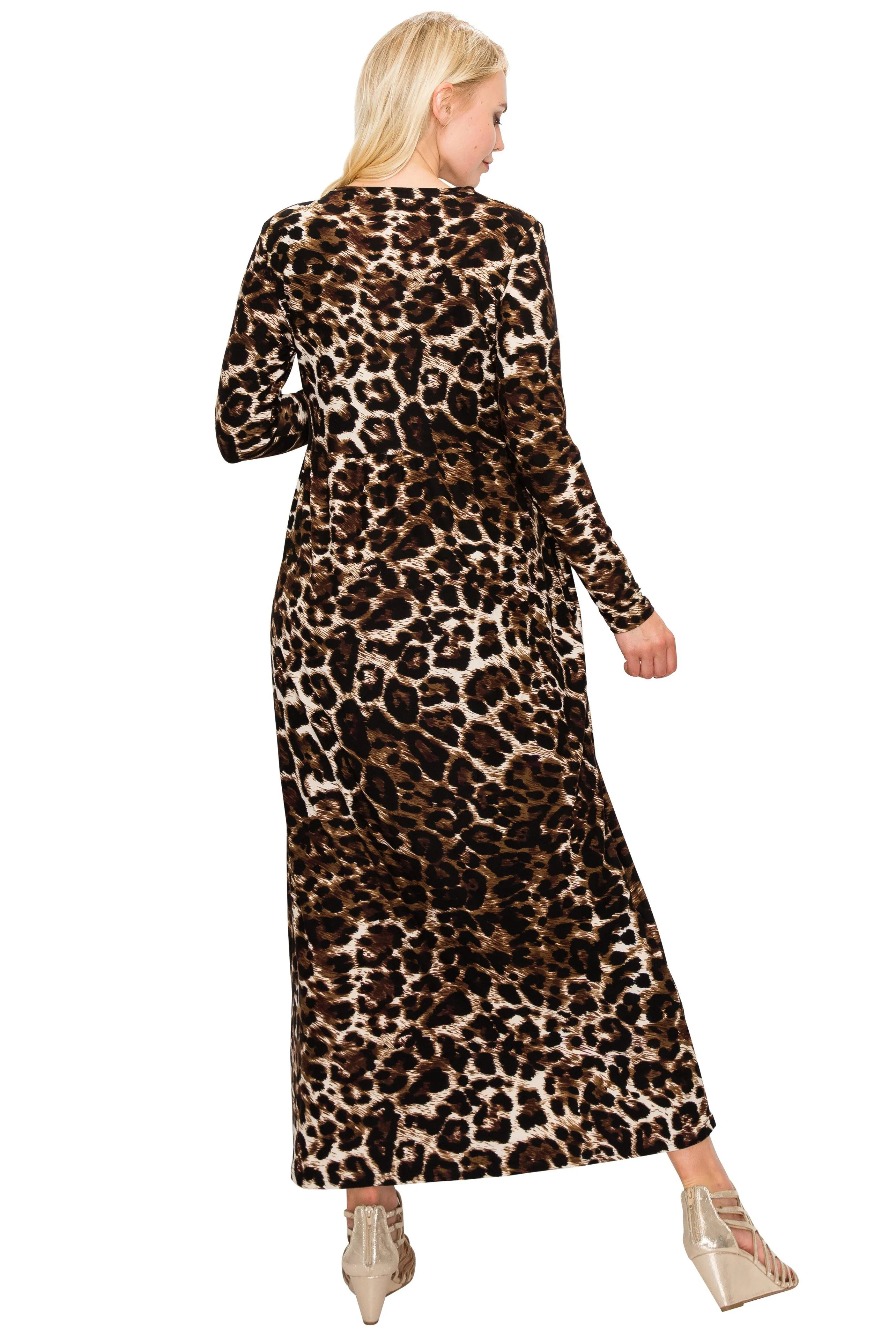 Maternity Maxi Dress -Long Sleeve Maternity Dress
