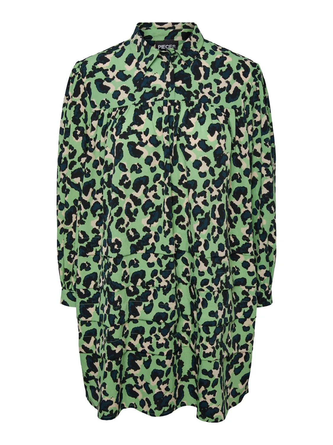 Meline Smock Dress (Grass Green/Leo)