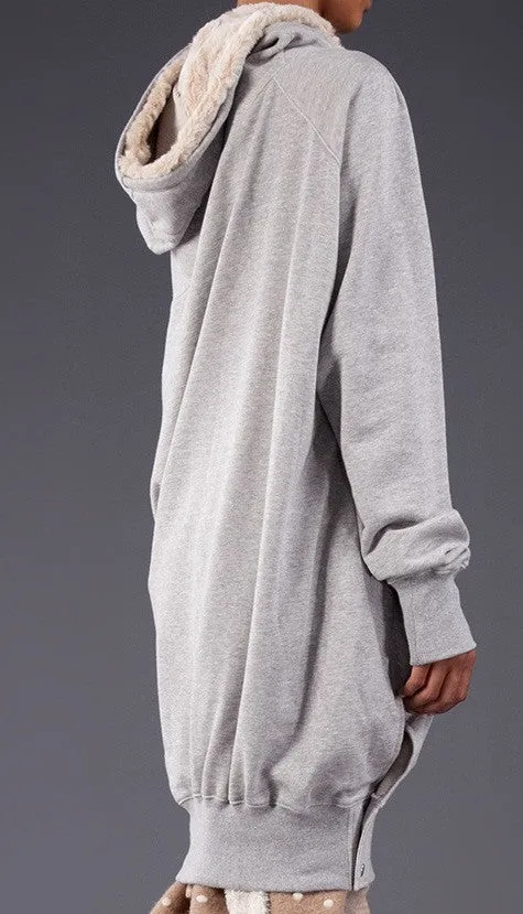 Oversized Asymmetrical Sweatshirt Dress //Extravagant Hooded