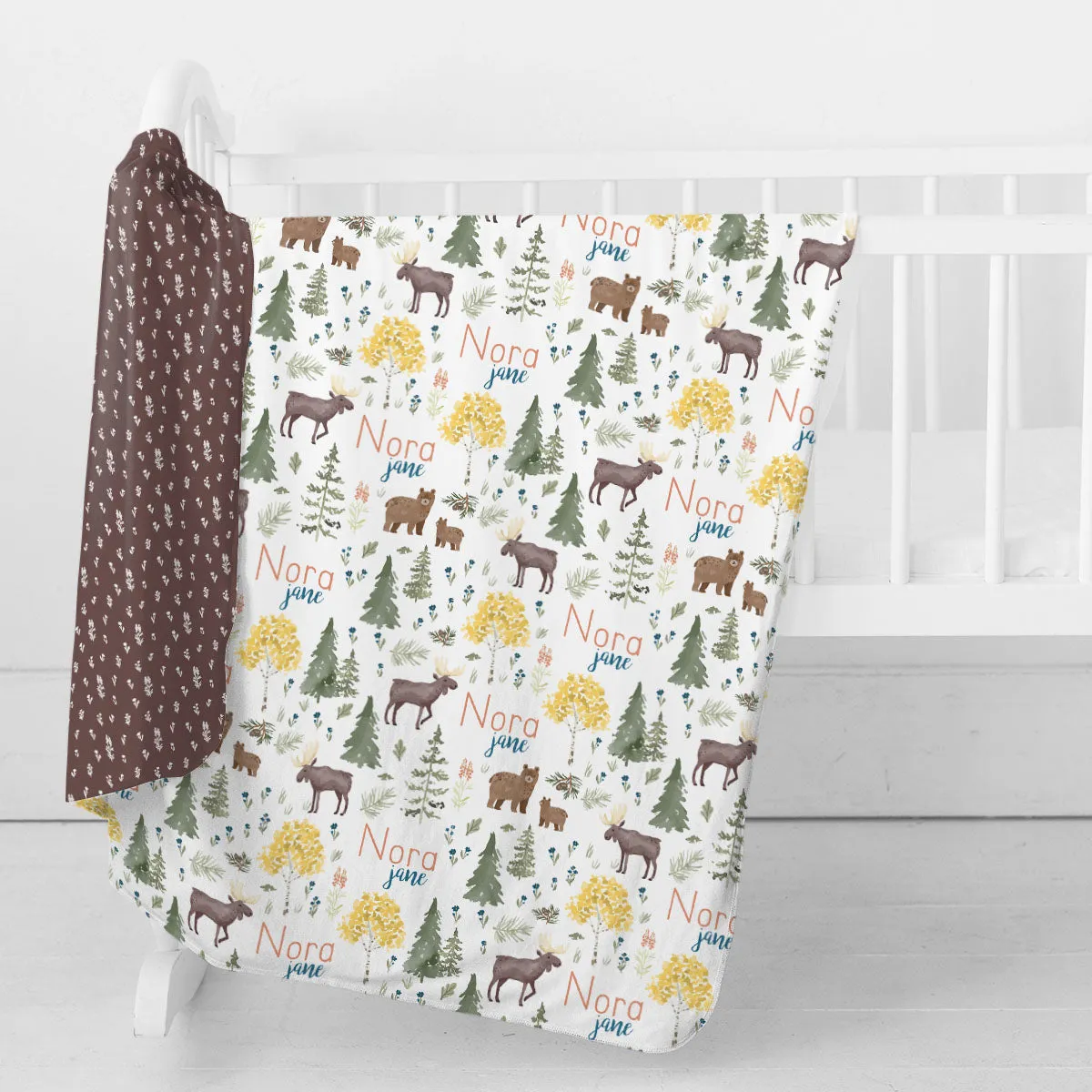 Personalized  Swaddle & Hat Set | Mountain Explorer