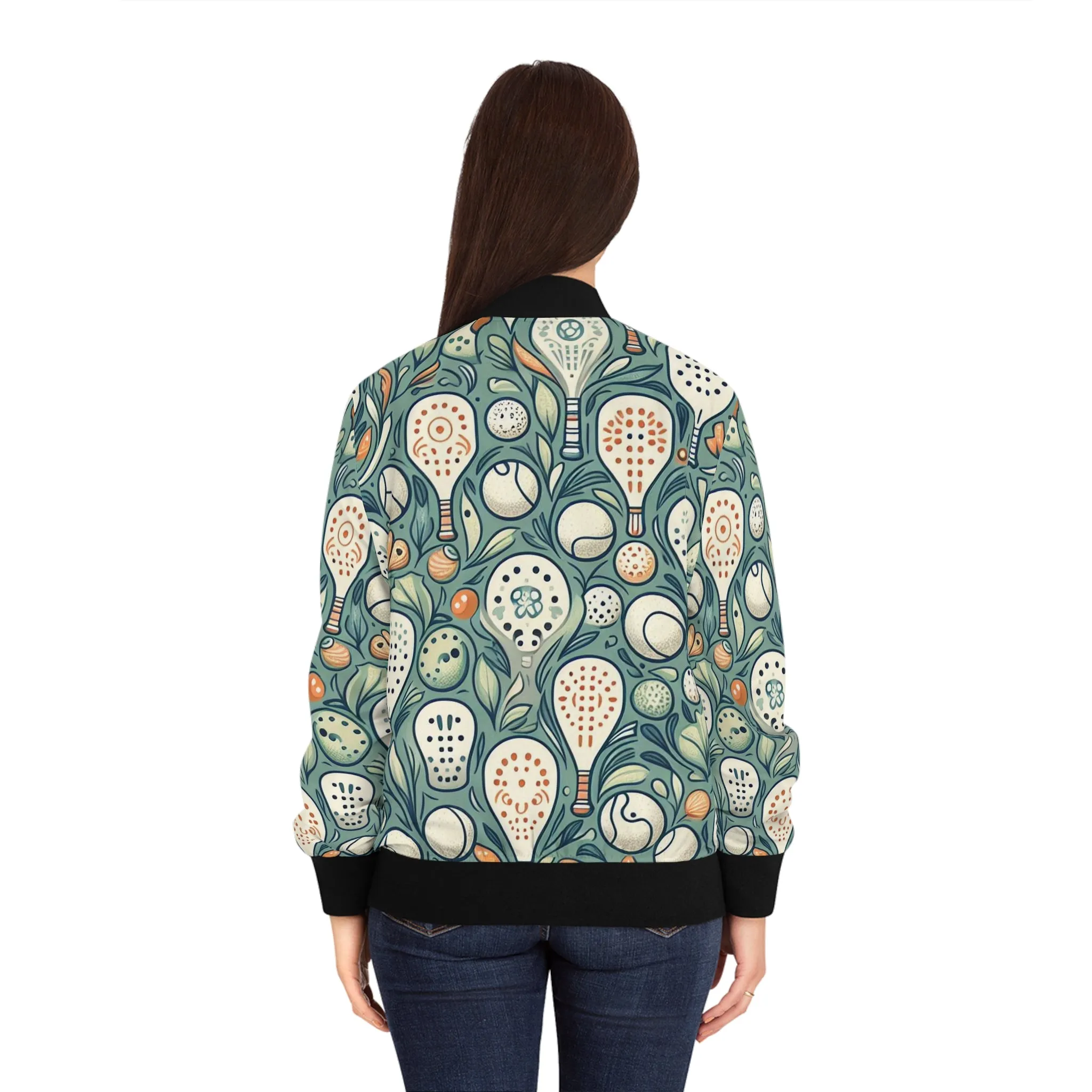 Pickleball Paisley - Women's Bomber Jacket (AOP)