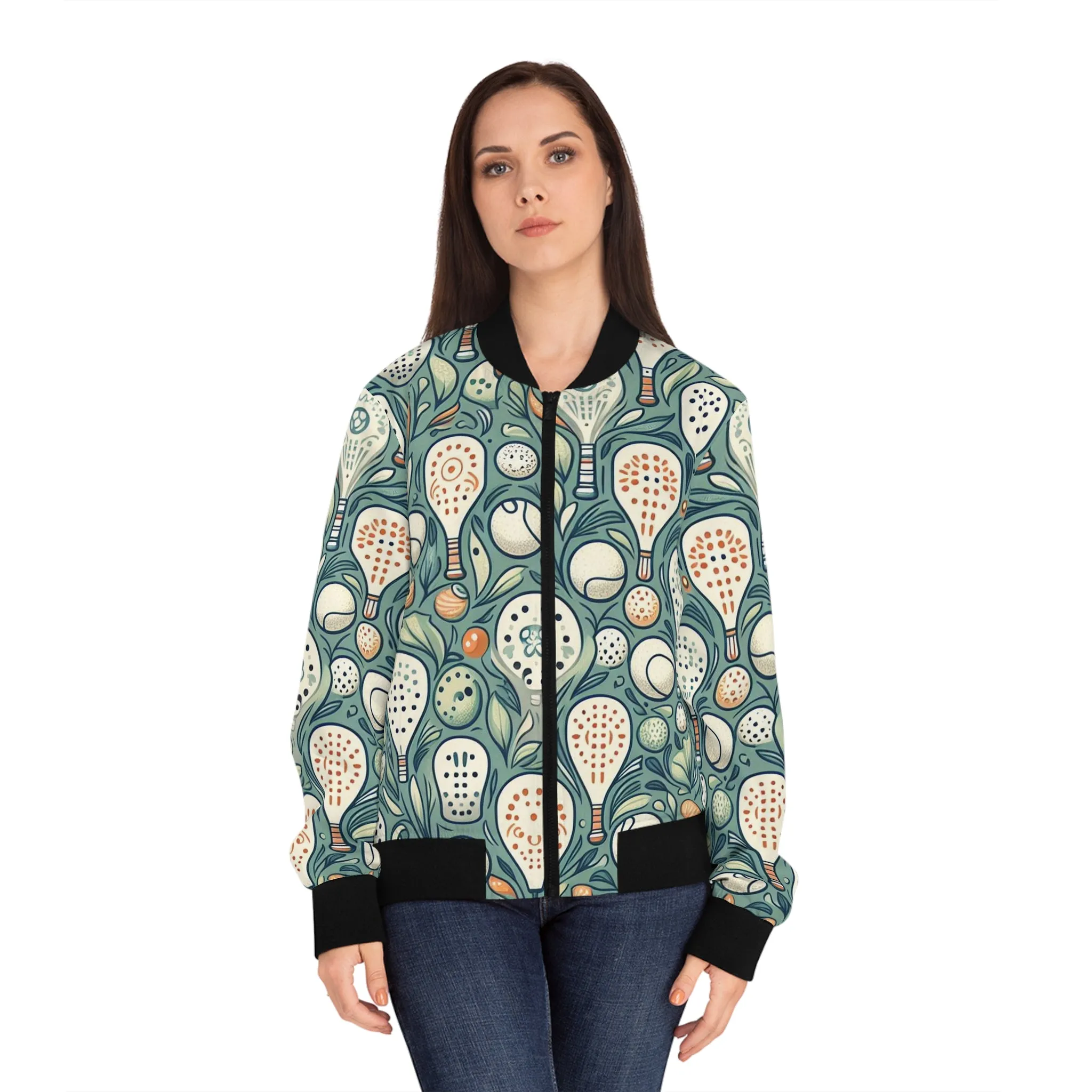 Pickleball Paisley - Women's Bomber Jacket (AOP)