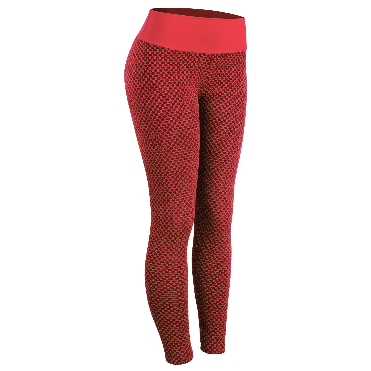 Plaid Seamless High-Waist Yoga Leggings – Breathable Fitness Wear