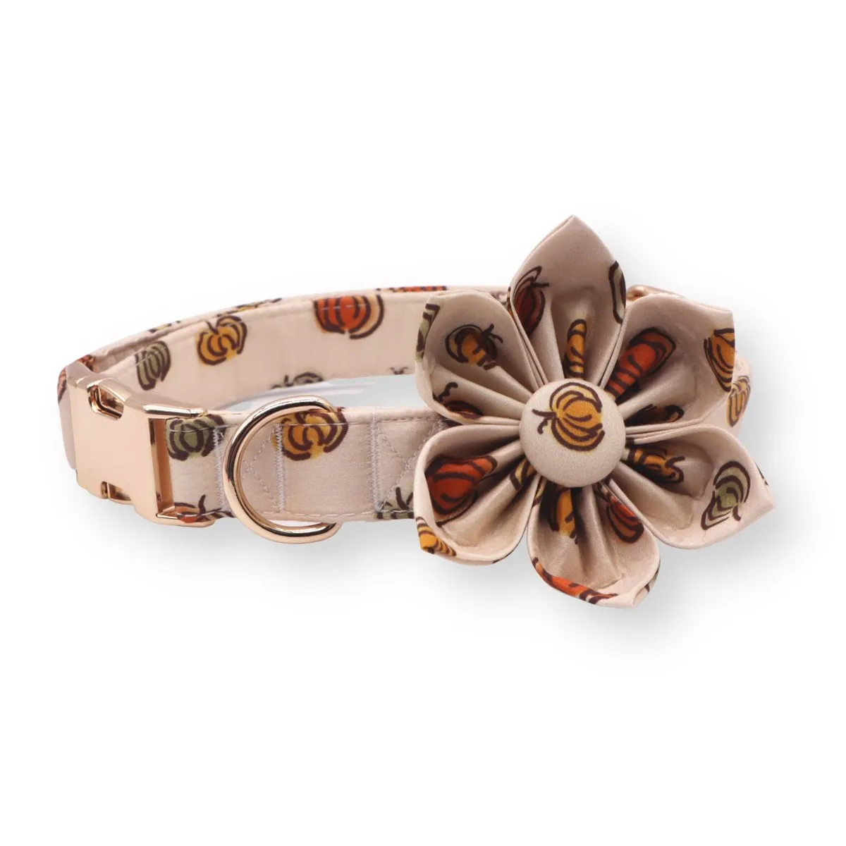Pumpkin Flower Unbreakable Collar™ & Leash Set