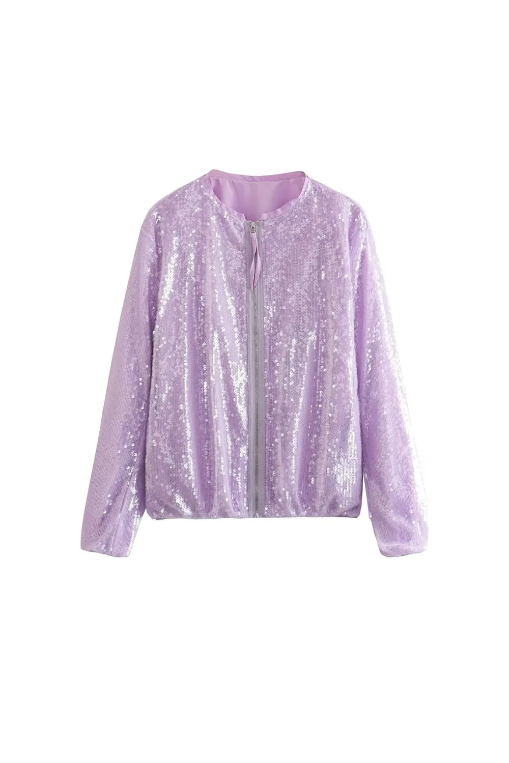 'Serenity' Sequin-Embellished Bomber Jacket