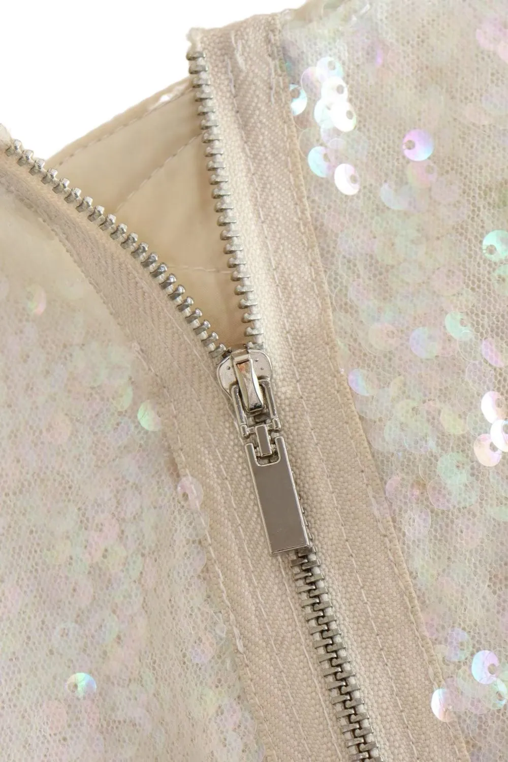 'Serenity' Sequin-Embellished Bomber Jacket