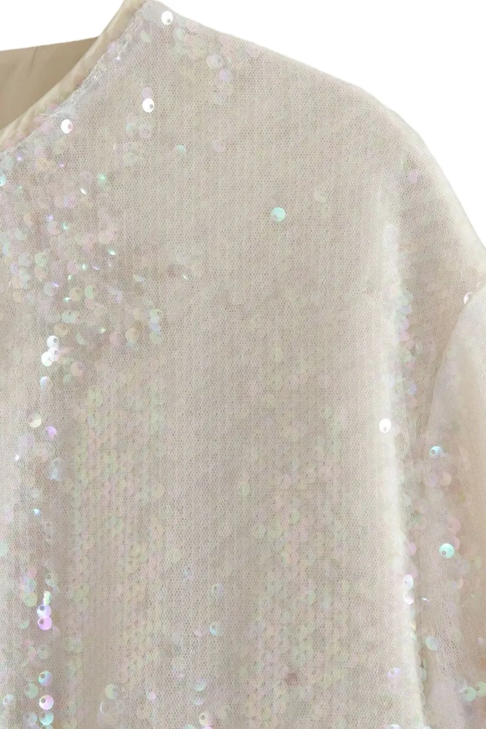 'Serenity' Sequin-Embellished Bomber Jacket