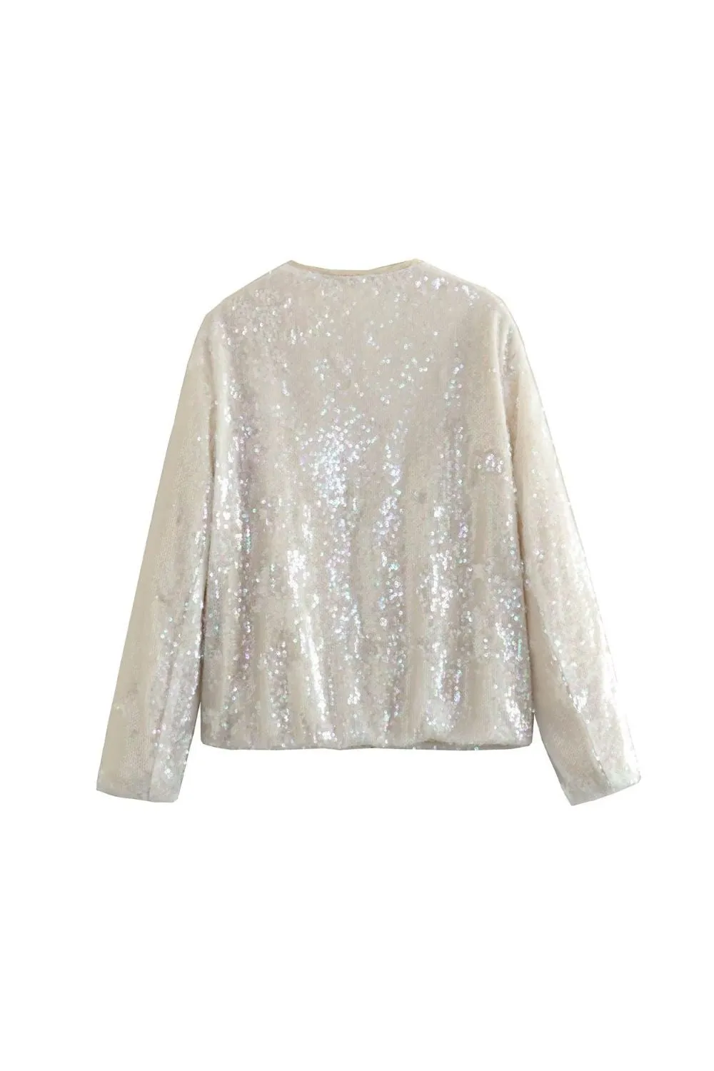 'Serenity' Sequin-Embellished Bomber Jacket