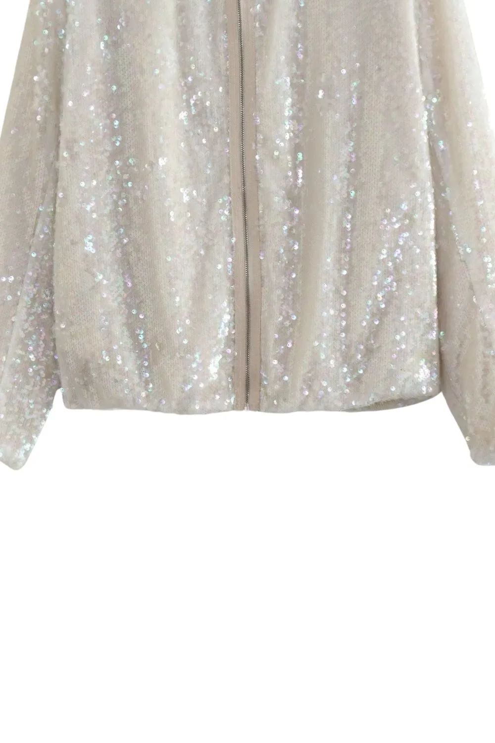 'Serenity' Sequin-Embellished Bomber Jacket