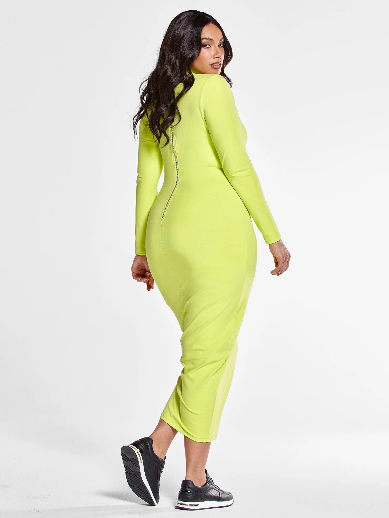 Shandra Mockneck Bodycon Maxi Dress