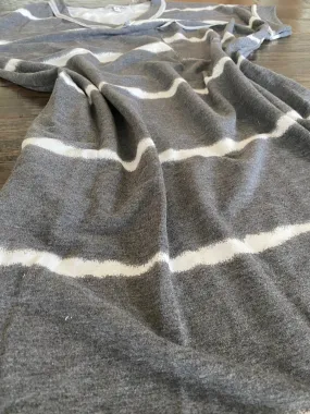 Short sleeve striped knit dress