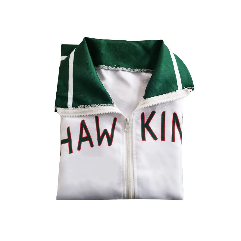 Stranger Things Season 4 Hawkins High School Chrissy Cheerleader Cosplay Costume Green Dress Coat Uniform